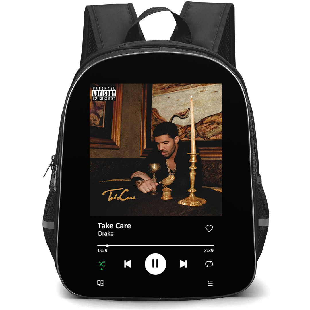 Drake Backpack School Bag StudentPack - Drake Take Care Album Cover Spotify Library Poster