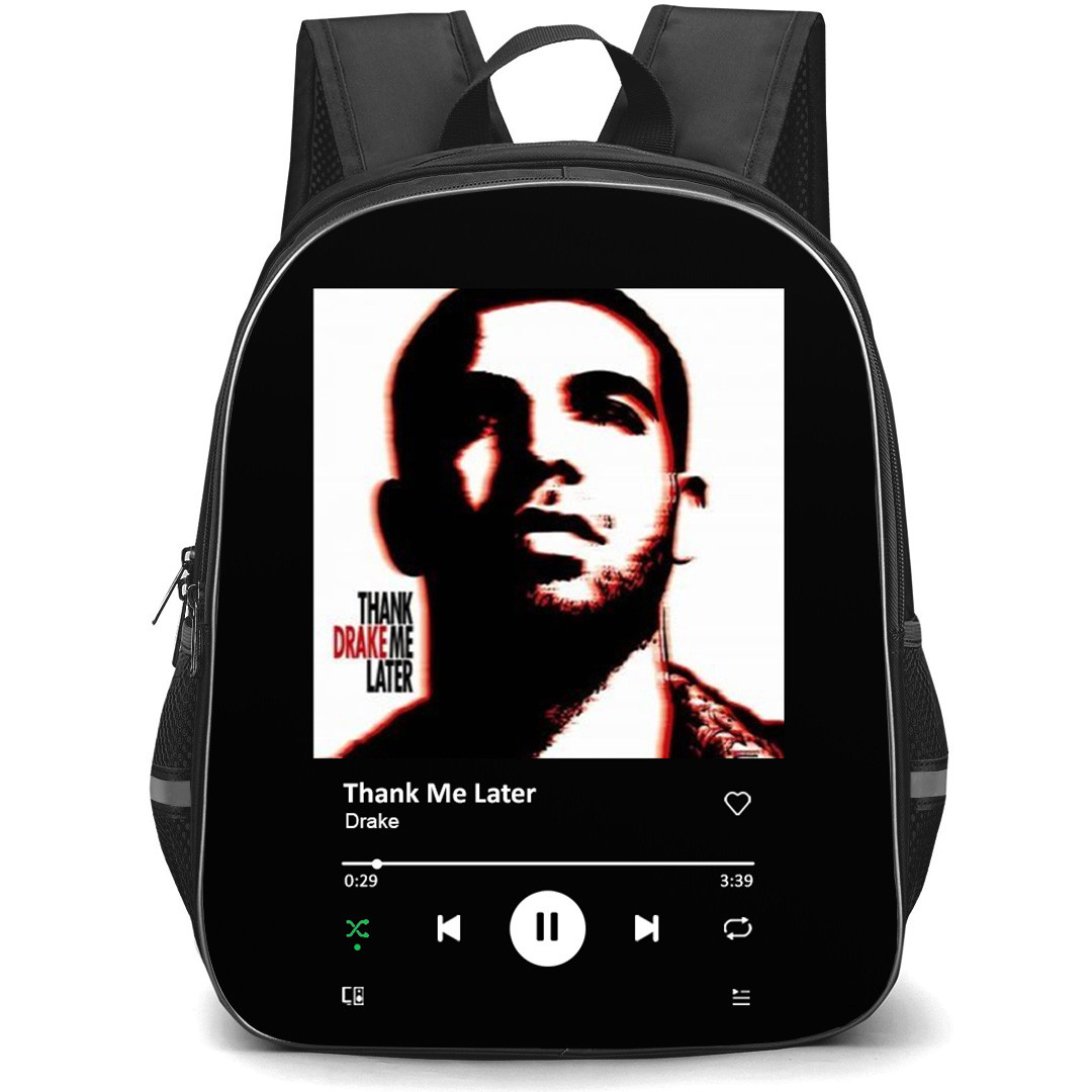 Drake Backpack School Bag StudentPack - Drake Thank Me Later Album Cover Spotify Library Poster