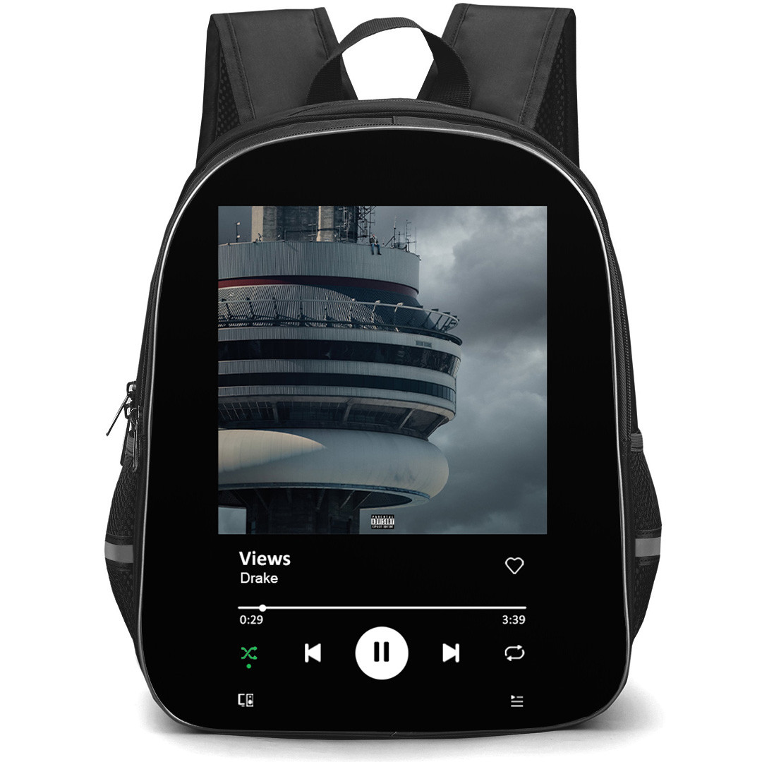 Drake Backpack School Bag StudentPack - Drake Views Album Cover Spotify Library Poster