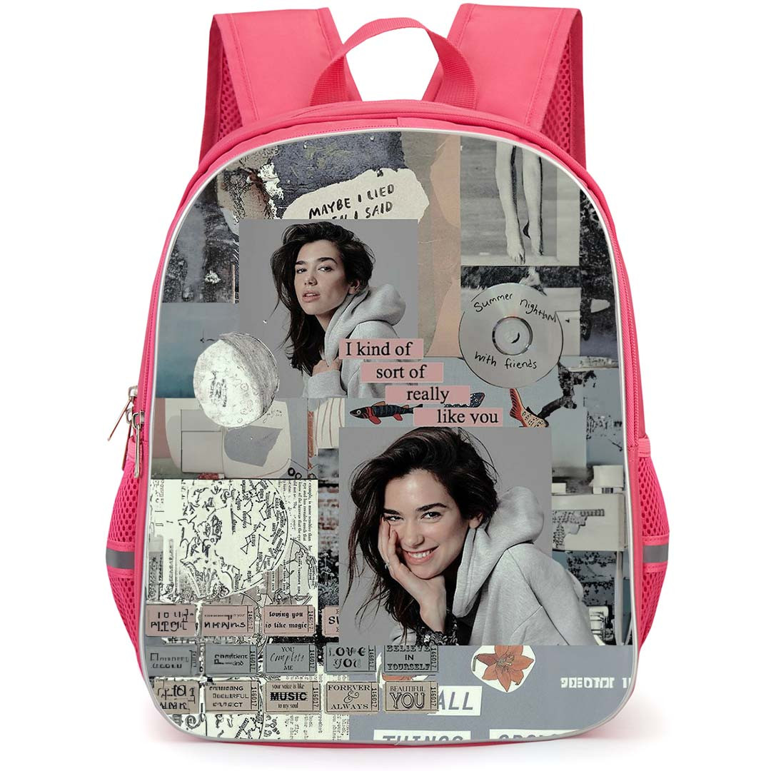 Dua Lipa Backpack StudentPack - Dua Lipa I Kind of Sort of Really Like You Collage Poster