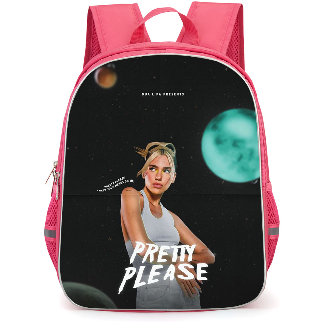 Dua Lipa Backpack StudentPack - Dua Lipa Pretty Please I Need Your Hands Lyrics Poster