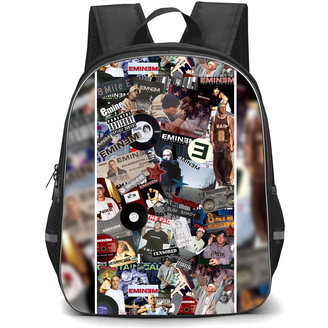 Eminem Backpack StudentPack - Eminem Album Collage Poster