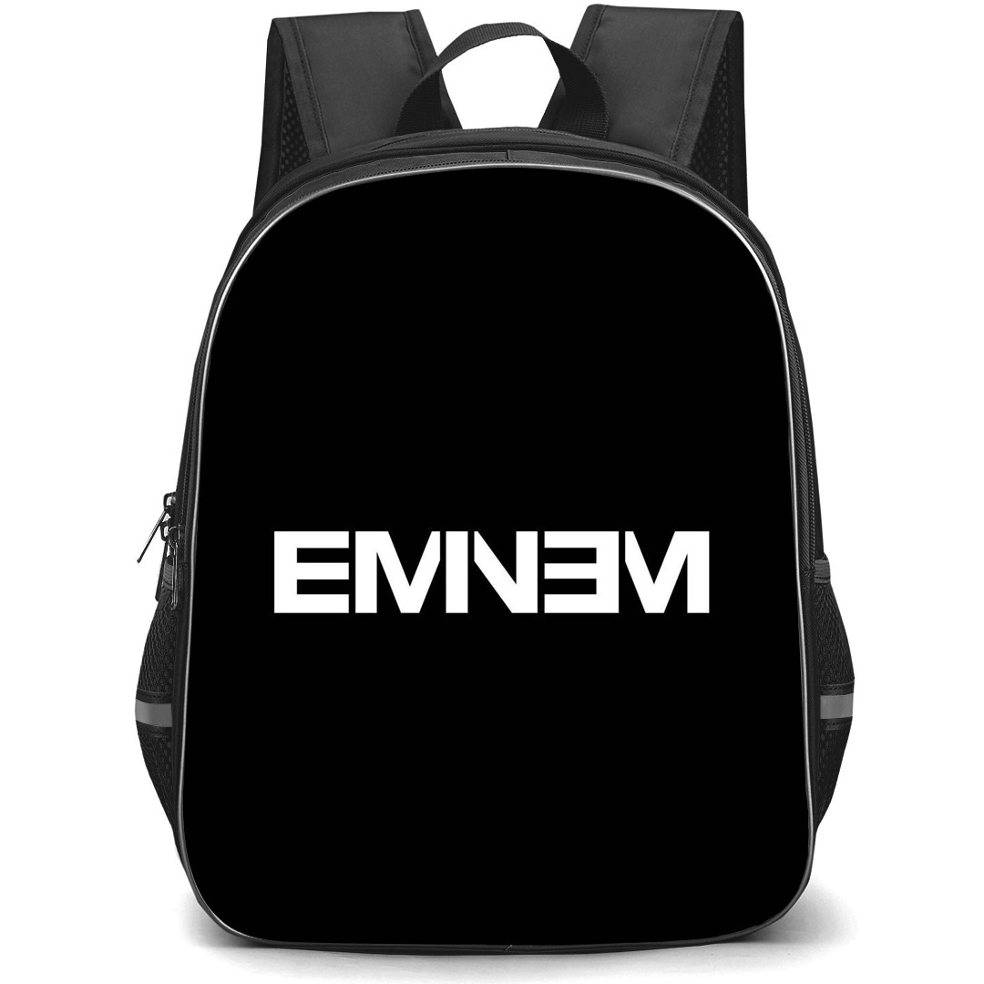 Eminem Backpack StudentPack - Eminem Logo On Black Background