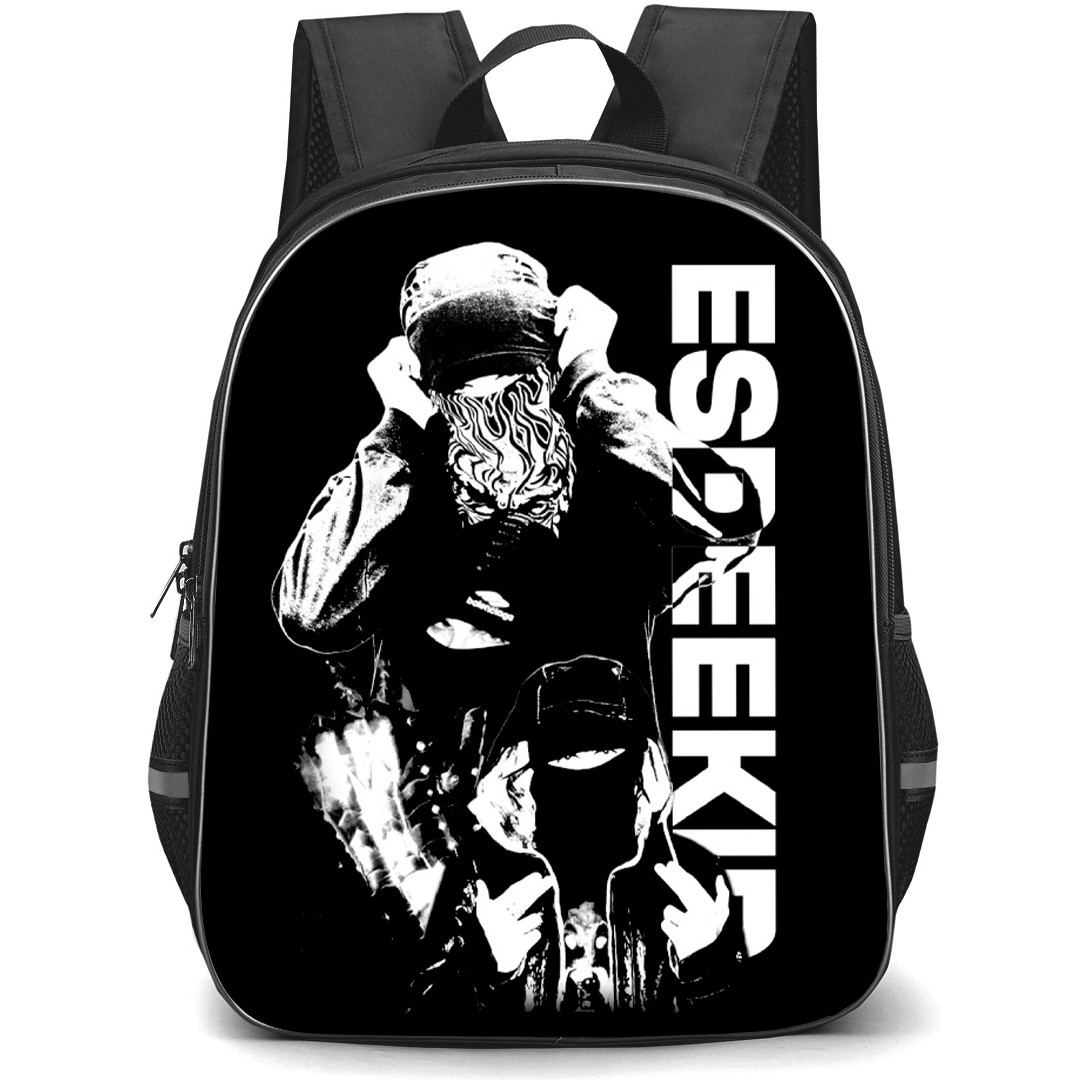 EsDeeKid Backpack School Bag StudentPack - EsDeeKid Black And White Collage