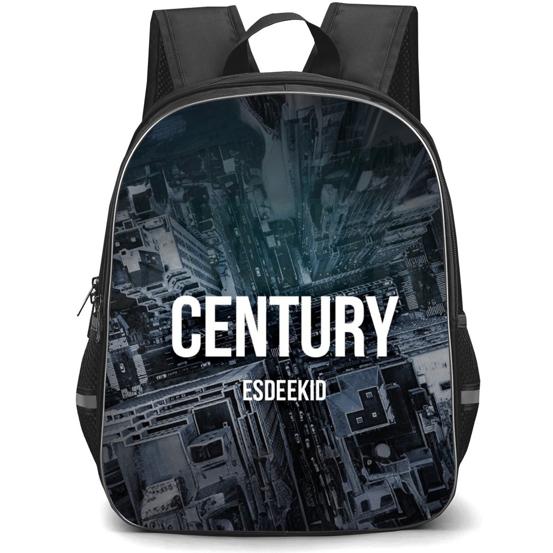 EsDeeKid Backpack School Bag StudentPack - EsDeeKid Century Logo City Background