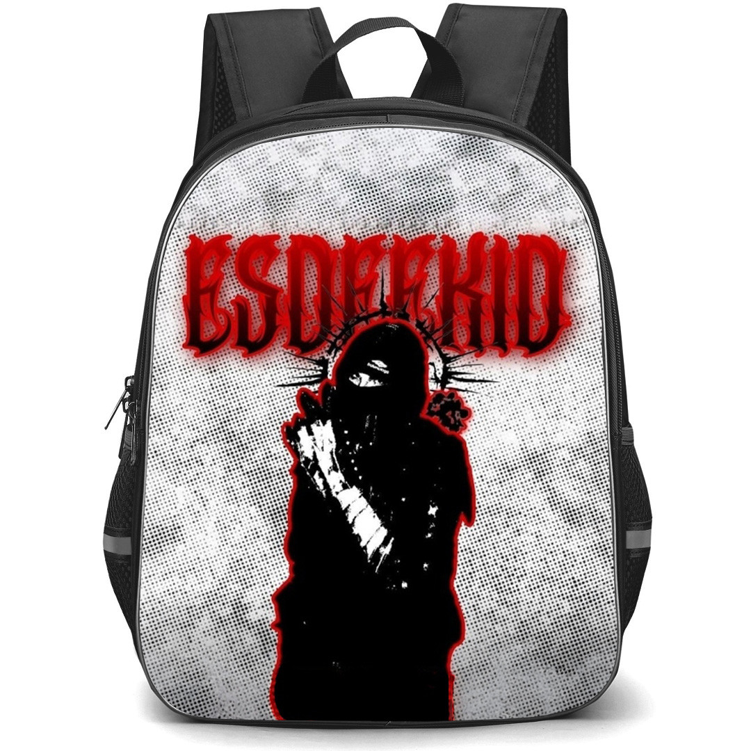 EsDeeKid Backpack School Bag StudentPack - EsDeeKid Red Word Art White Background