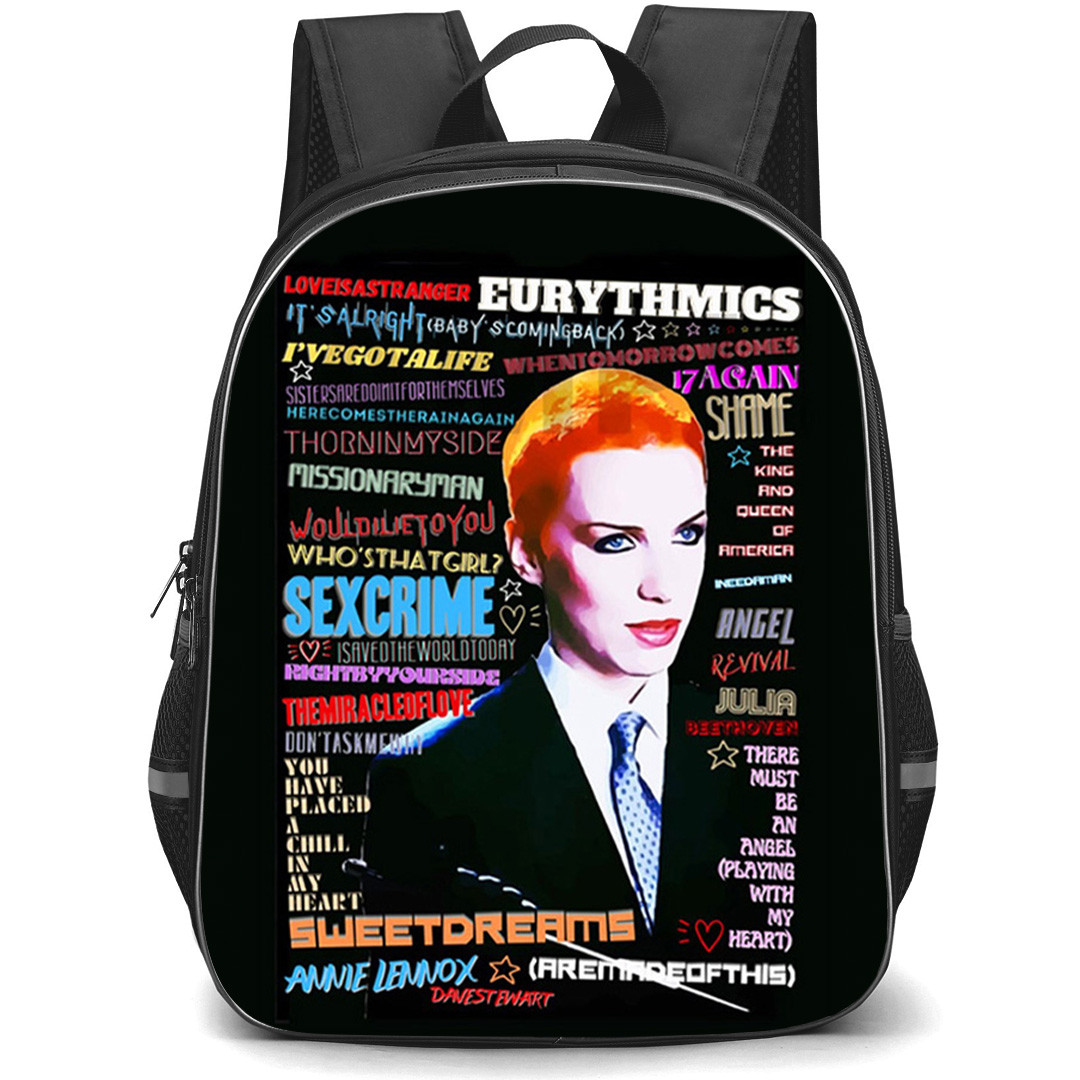 Eurythmics Annie Lennox Backpack School Bag StudentPack - Annie Lennox Multicolor Quotes Poster