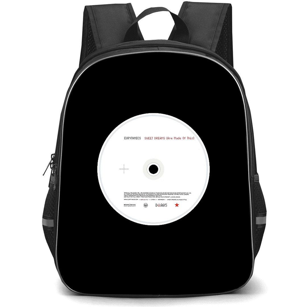 Eurythmics Backpack School Bag StudentPack - Eurythmics Sweet Dreams Are Made Of This Compact Disc Sticker