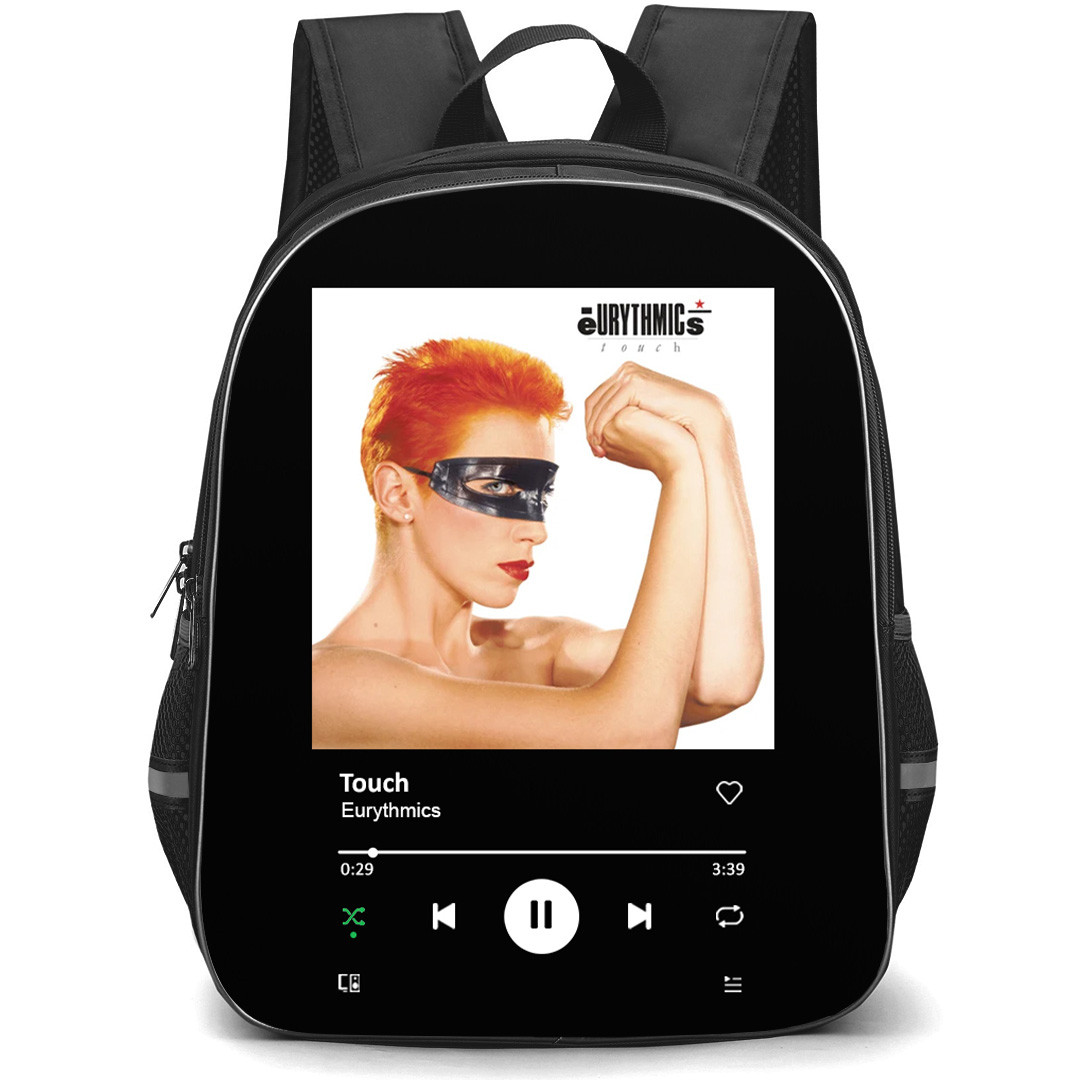 Eurythmics Backpack School Bag StudentPack - Eurythmics Touch Album Cover Spotify Library Poster