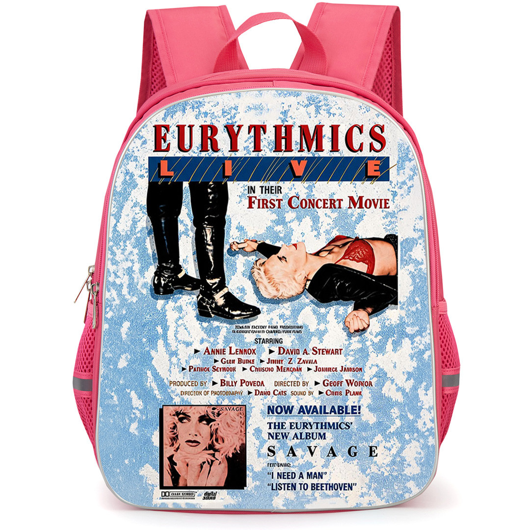 Eurythmics Backpack School Bag StudentPack - Eurythmics Vintage Music Event Poster Art Poster