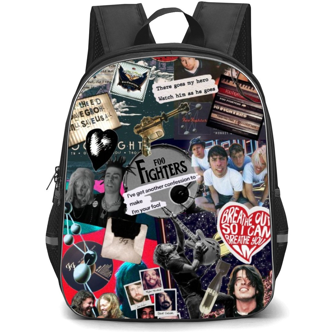 Foo Fighter Backpack StudentPack - Characters Confess Quote Collage
