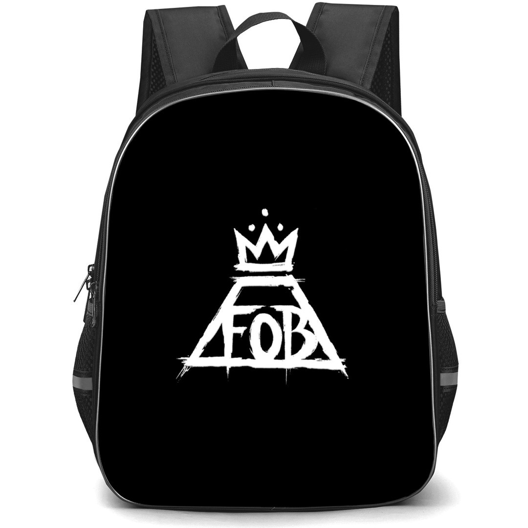 Fall Out Boy Backpack StudentPack - Fall Out Boy Logo On Black Background
