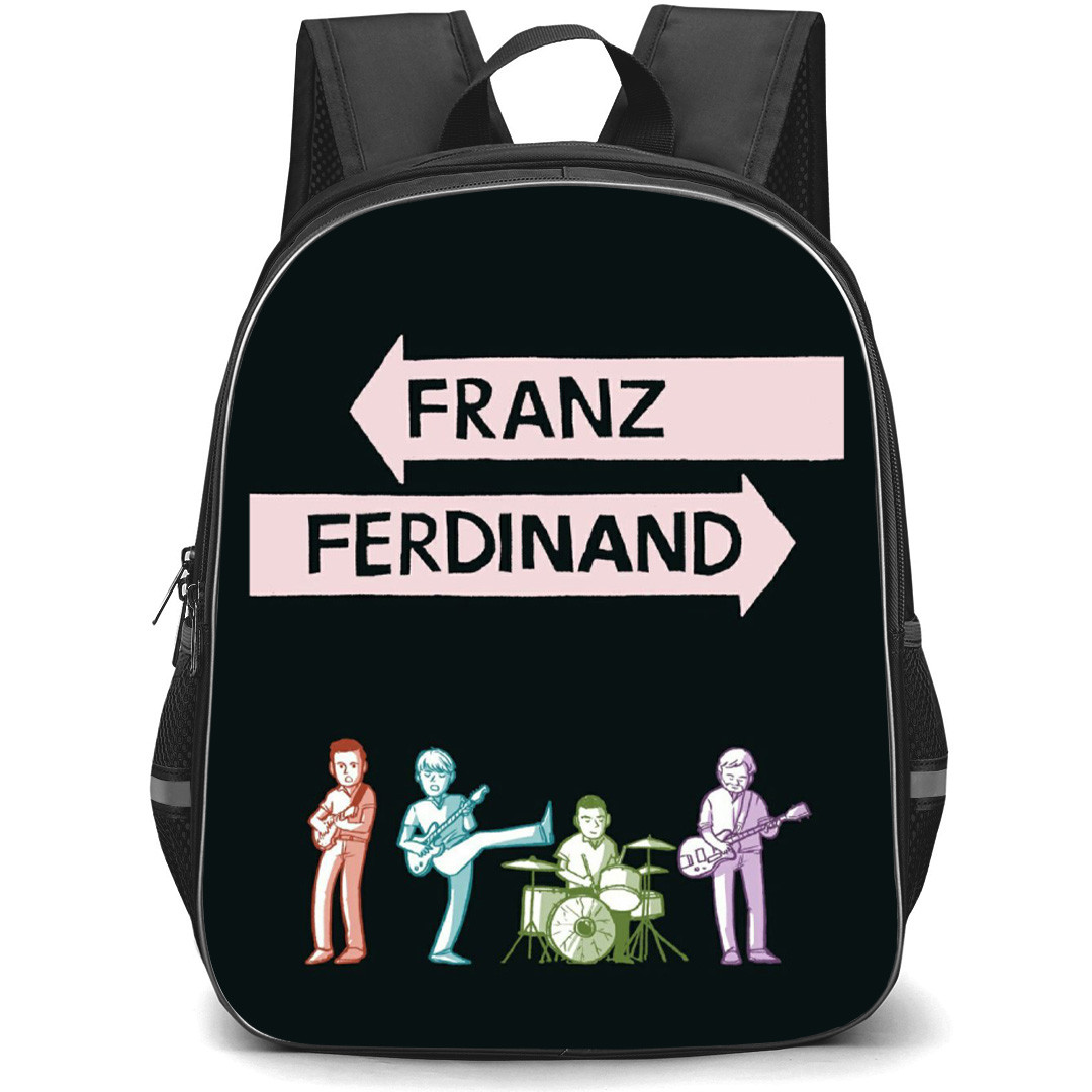 Franz Ferdinand Backpack School Bag StudentPack - Band Playing Cartoon Art Poster