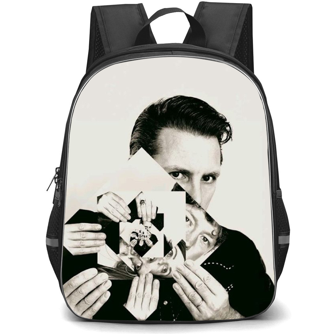 Franz Ferdinand Backpack School Bag StudentPack - Hiding Portrait Grayscale