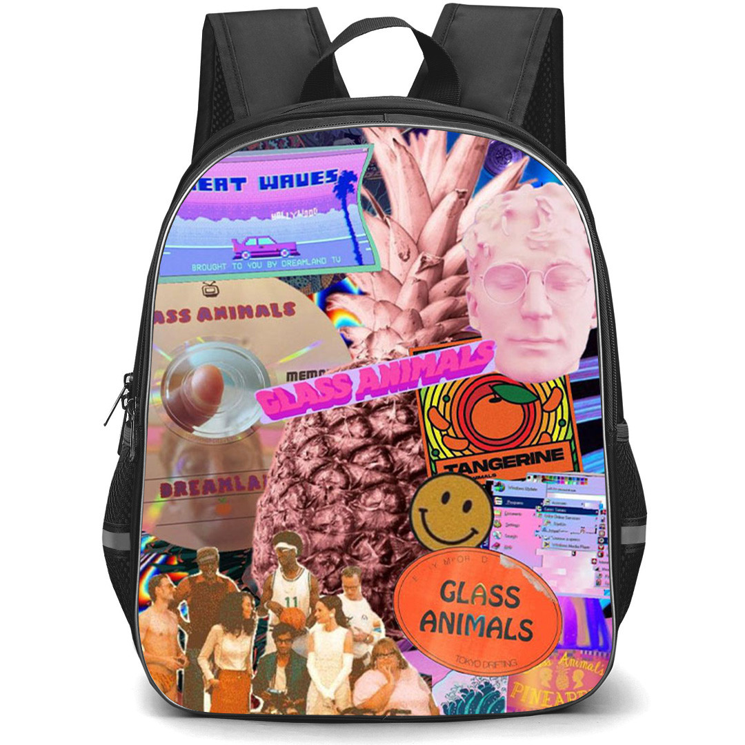Glass Animals Backpack School Bag StudentPack - Glass Animals Collage Poster