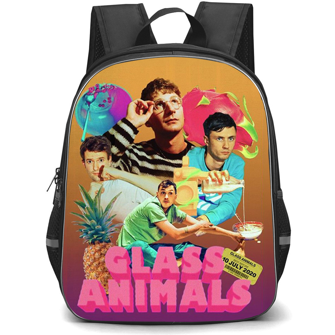 Glass Animals Backpack School Bag StudentPack - Glass Animals Dreamland Album Inspired Collage Poster