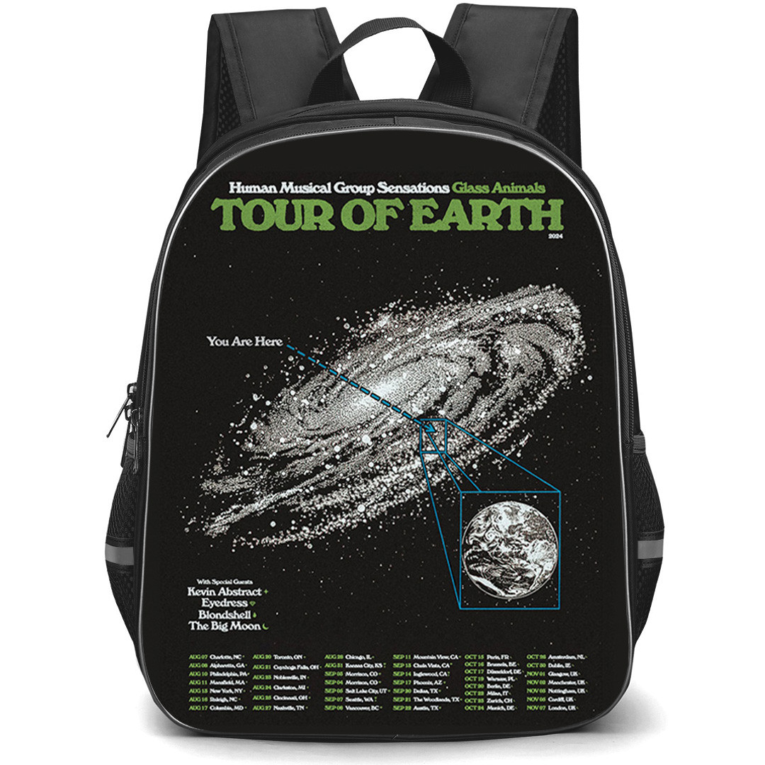 Glass Animals Backpack School Bag StudentPack - Glass Animals Tour Of Earth Concert Poster