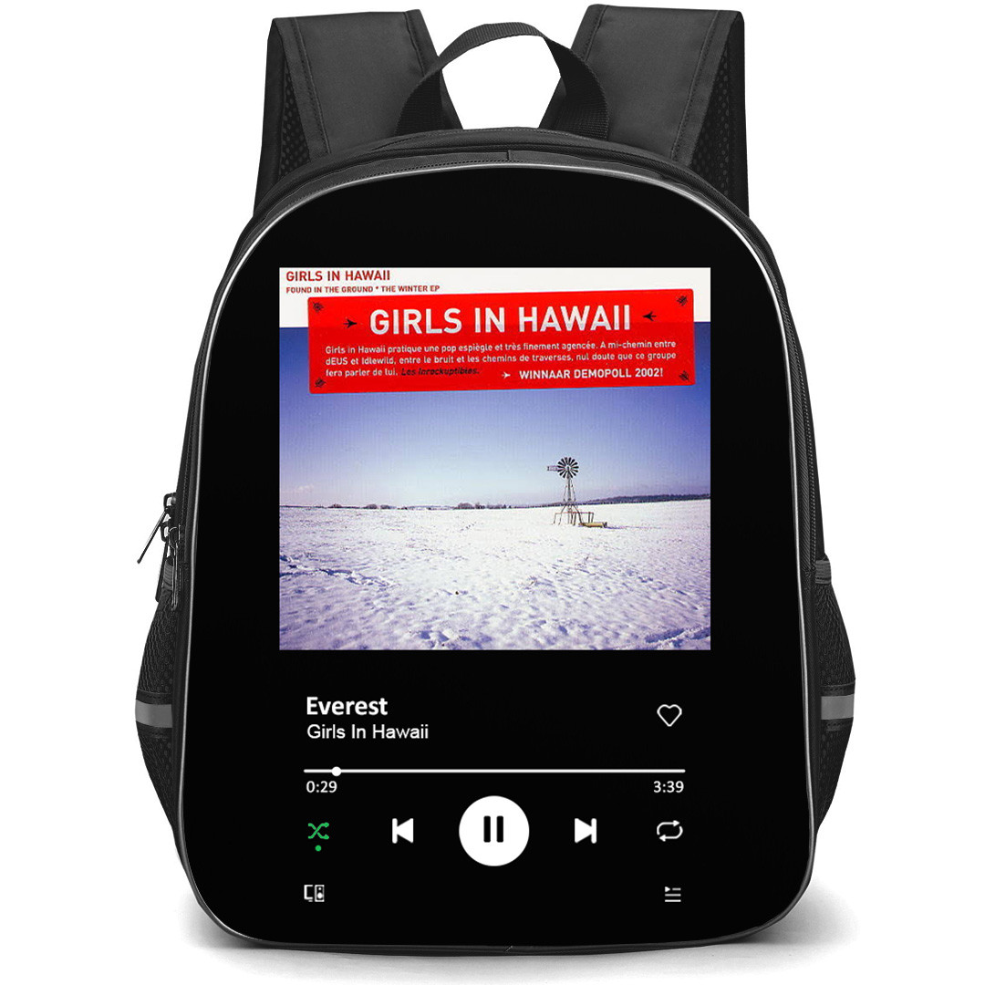 Girls In Hawaii Backpack School Bag StudentPack - Girls In Hawaii Found In The Ground Cover Spotify Library Poster