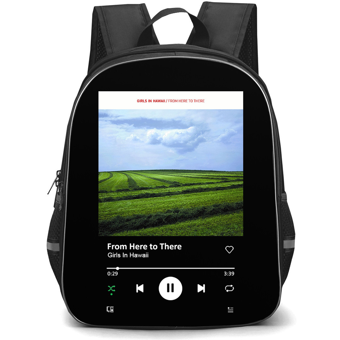 Girls In Hawaii Backpack School Bag StudentPack - Girls In Hawaii From Here to There Album Cover Spotify Library Poster