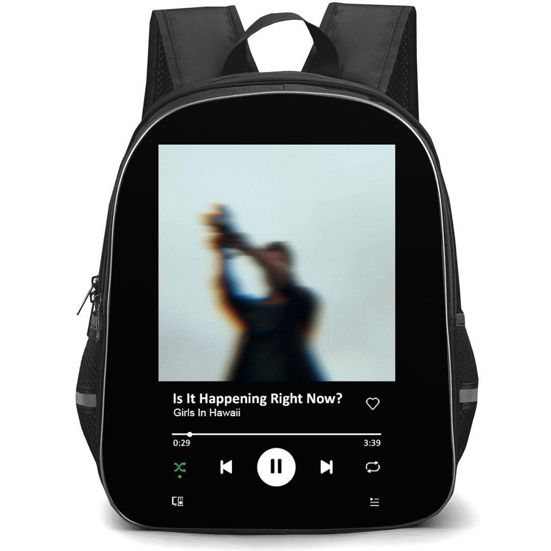 Girls In Hawaii Backpack School Bag StudentPack - Girls In Hawaii Is It Happening Right Now Cover Spotify Library Poster