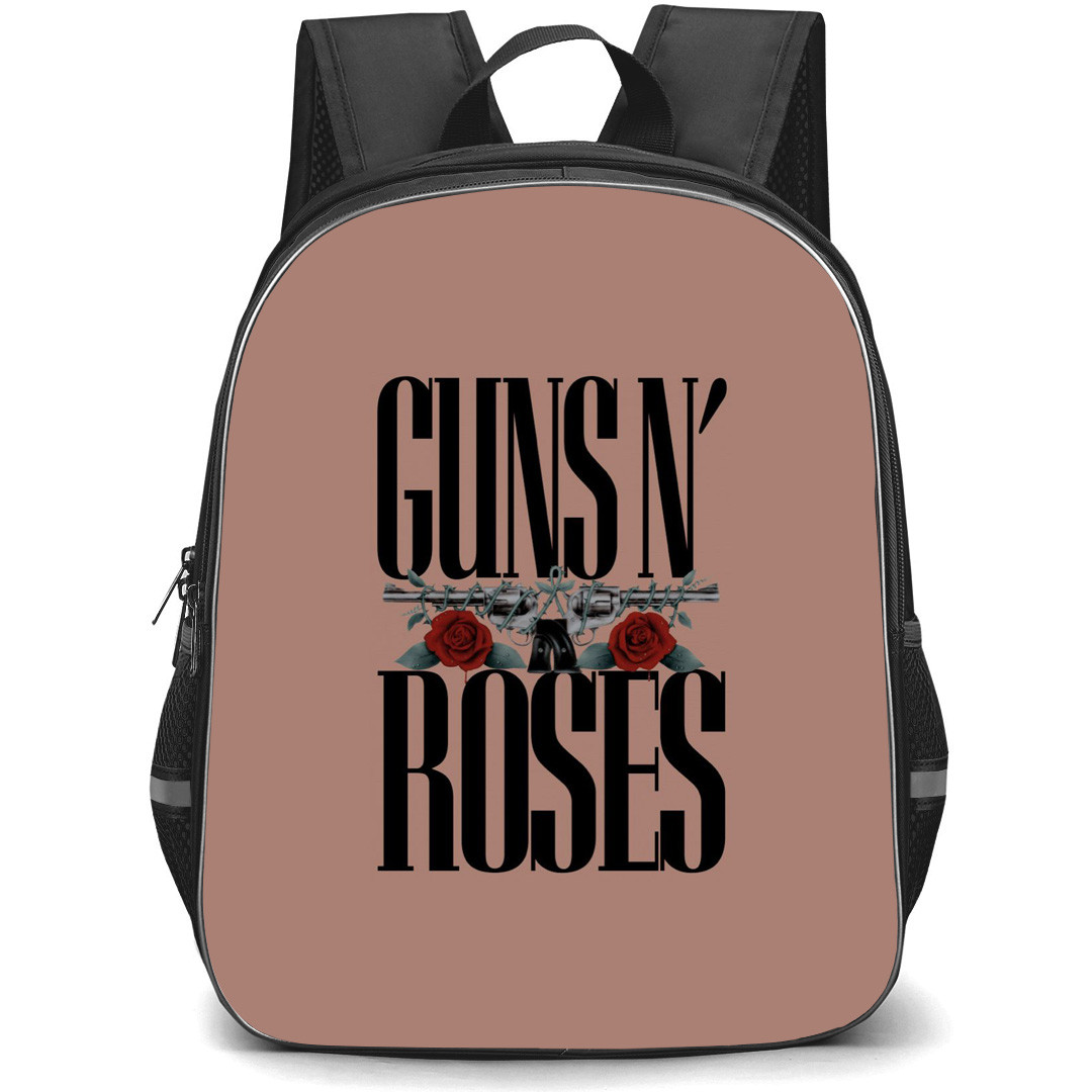 Guns N Roses Backpack StudentPack - Guns N Roses Logo On Brown Background