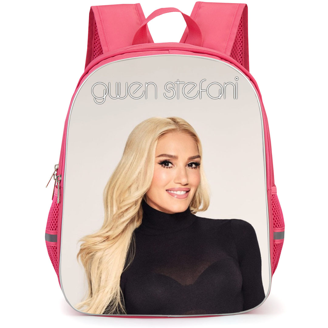 Gwen Stefani Backpack School Bag StudentPack - Gwen Stefani Wearing Black Turtleneck White Background