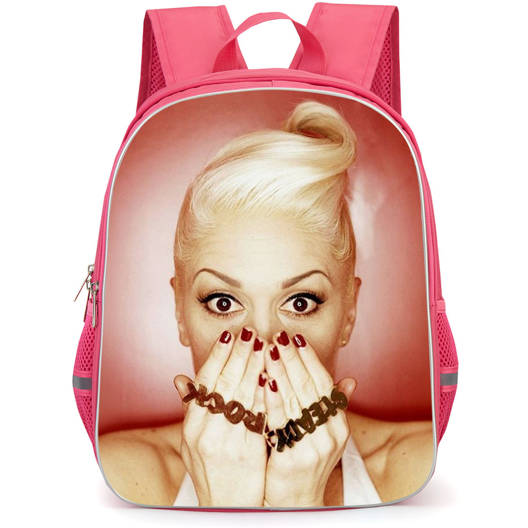 Gwen Stefani Backpack School Bag StudentPack - Gwen Stefani Hands Covering Mouth Pose