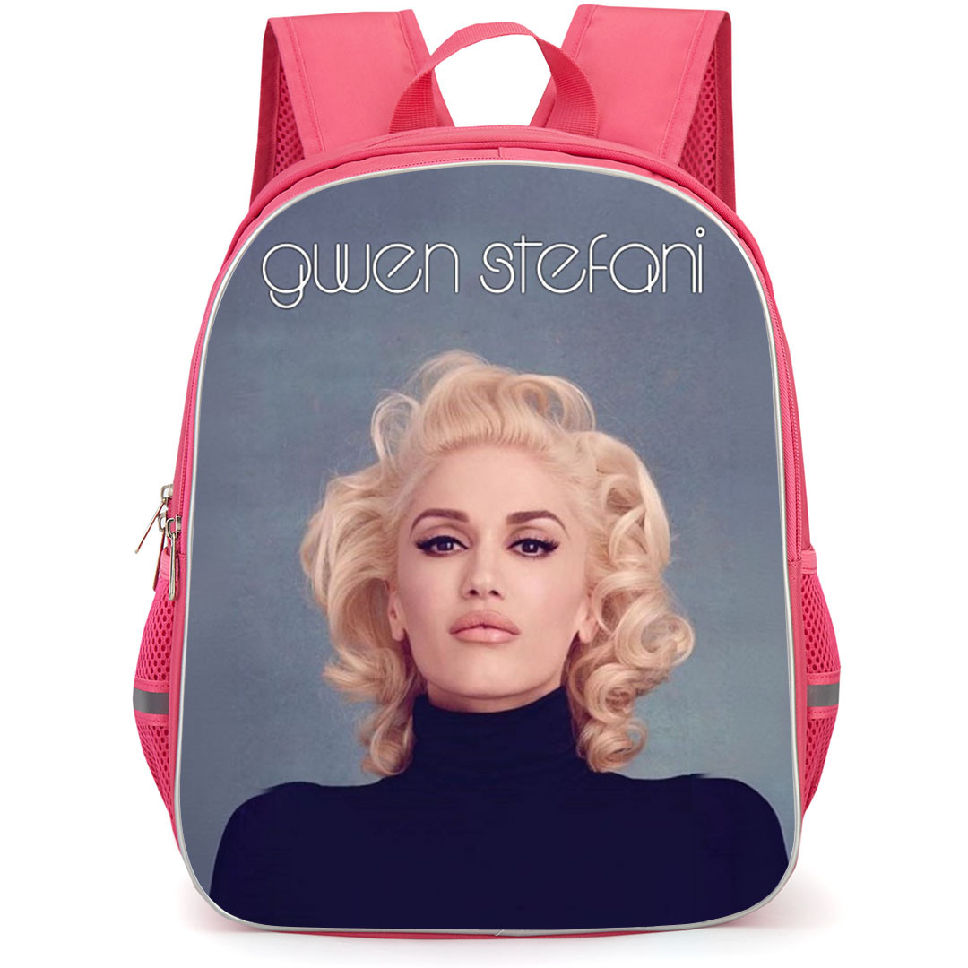 Gwen Stefani Backpack School Bag StudentPack - Gwen Stefani Portrait Wearing Black Turtleneck