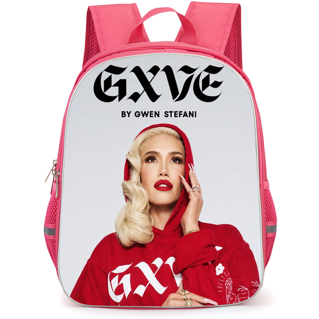 Gwen Stefani Backpack School Bag StudentPack - Gwen Stefani Wearing GXVE Red Hoodie