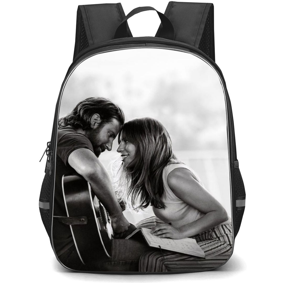 Lady Gaga Backpack School Bag StudentPack - Lady Gaga And Bradley Cooper Playing Guitar