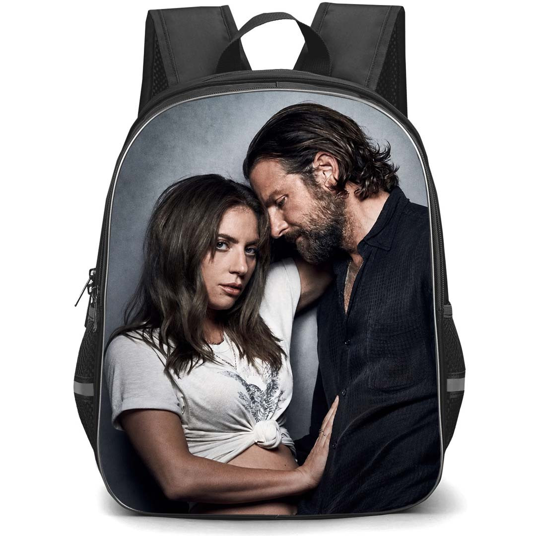 Lady Gaga Backpack School Bag StudentPack - Lady Gaga And Bradley Cooper Side Portrait