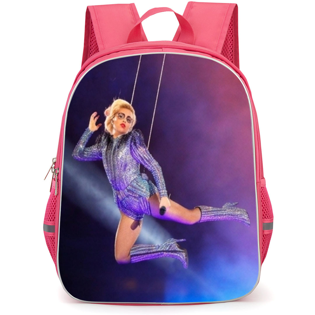 Lady Gaga Backpack School Bag StudentPack - Lady Gaga Flying At Halftime Show