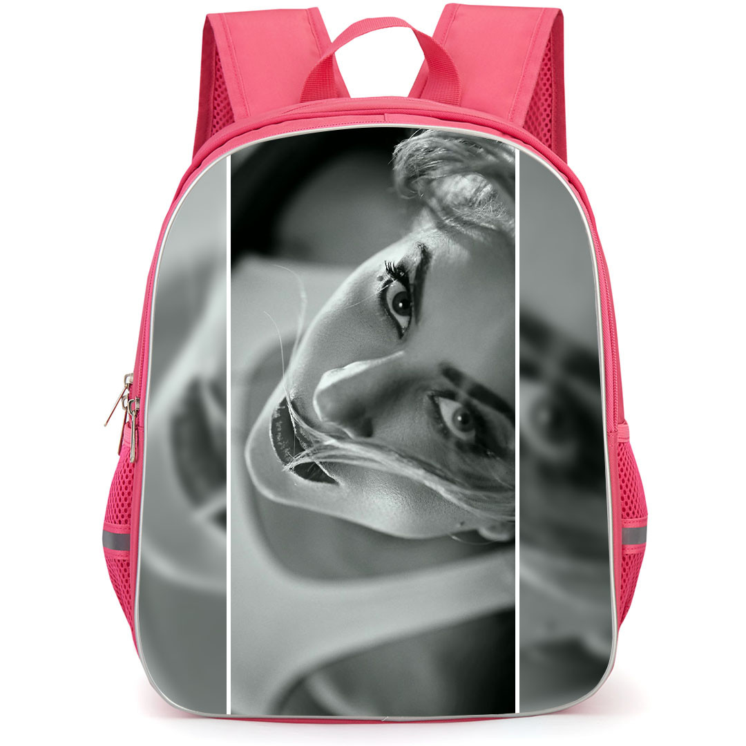 Lady Gaga Backpack StudentPack - Lady Gaga Looking Upward Grayscale Poster