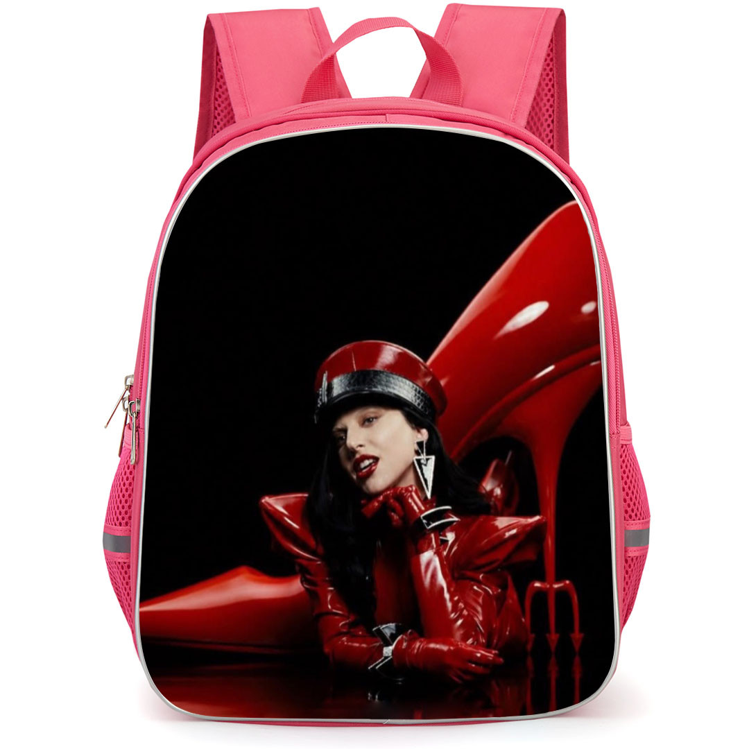 Lady Gaga Backpack School Bag StudentPack - Lady Gaga Lying Under High Heels Pose