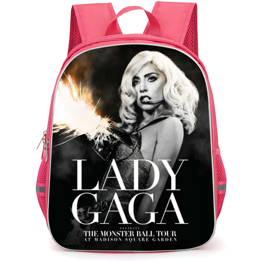 Lady Gaga Backpack School Bag StudentPack - Lady Gaga Monster Ball Tour Madison Square Garden Poster