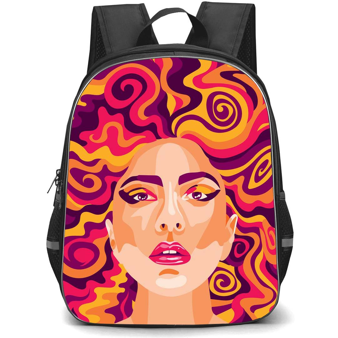 Lady Gaga Backpack StudentPack - Lady Gaga Pop Art Portrait