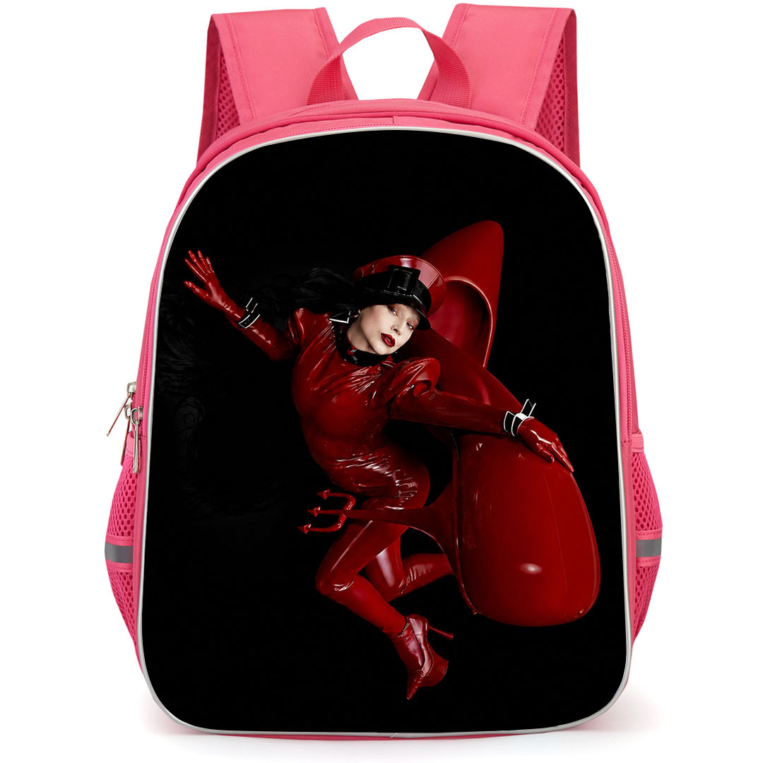 Lady Gaga Backpack School Bag StudentPack - Lady Gaga Wearing Red Latex Suit