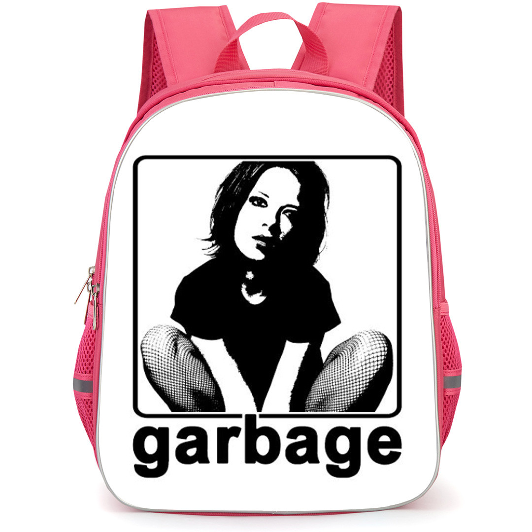 Garbage Backpack School Bag StudentPack - Fierce Black And White Portrait