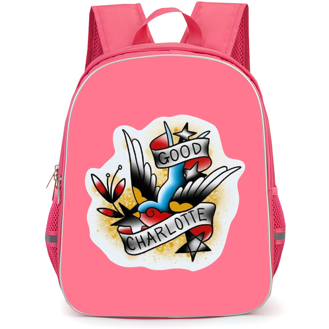 Good Charlotte Backpack School Bag StudentPack - Good Charlotte Bird Logo Sticker Art