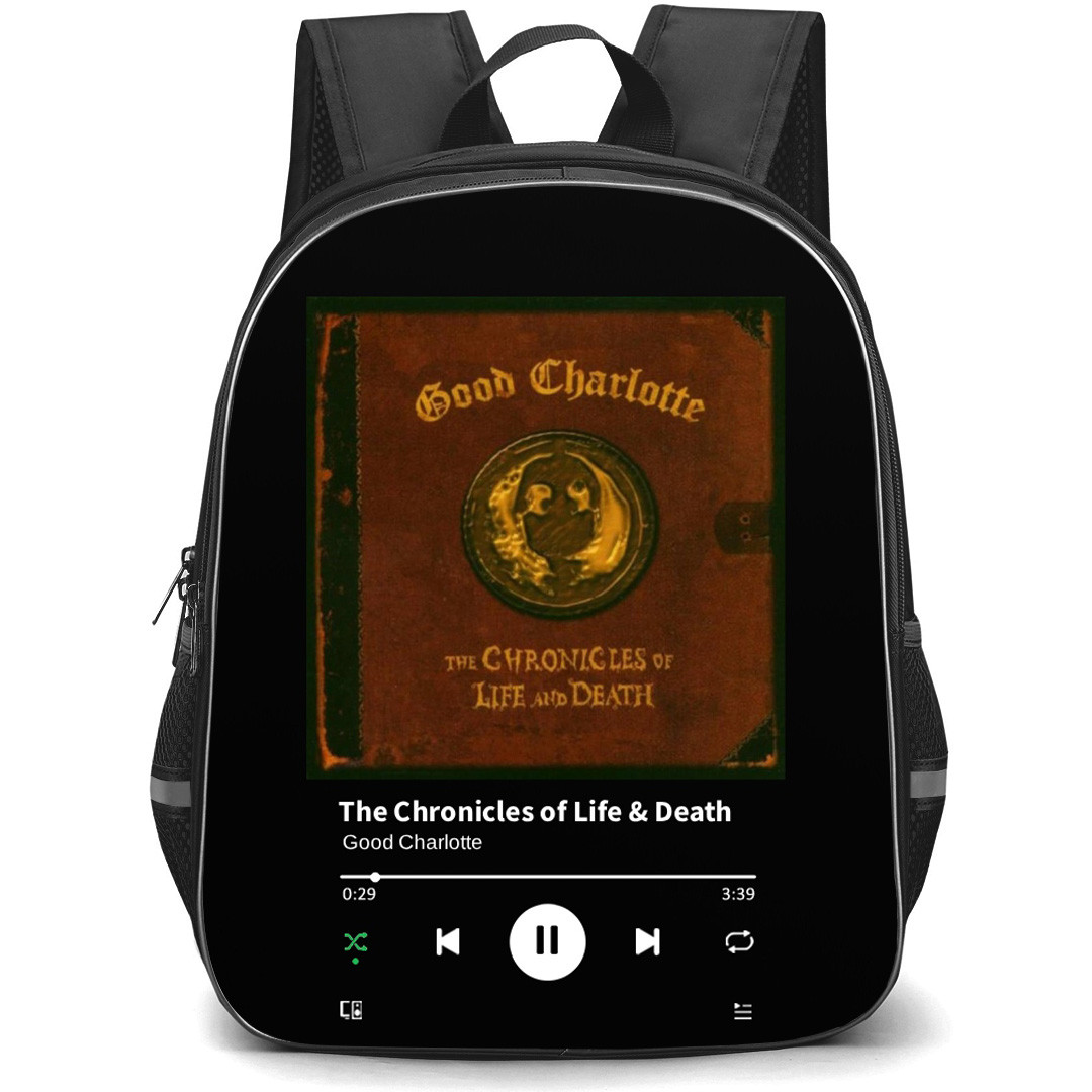 Good Charlotte Backpack School Bag StudentPack - Good Charlotte The Chronicles of Life & Death Album Cover