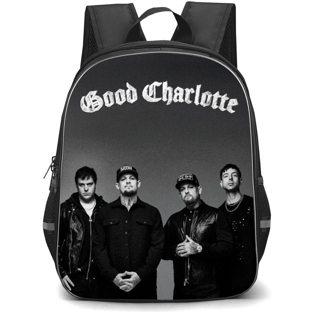 Good Charlotte Backpack School Bag StudentPack - Good Charlotte Greyscale Group Portrait