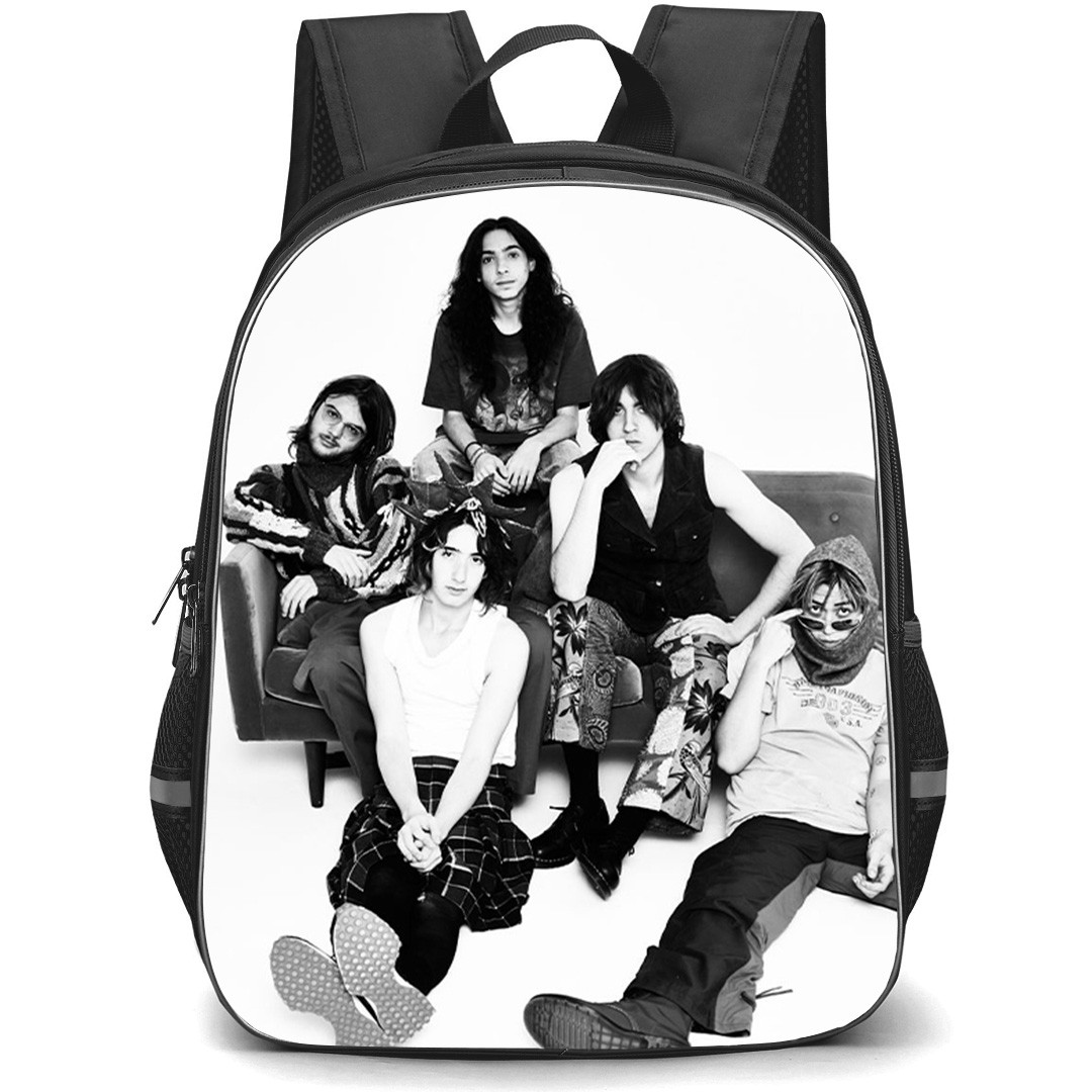 Geese Backpack School Bag StudentPack - Geese American Rock Band Members Black And White Poster