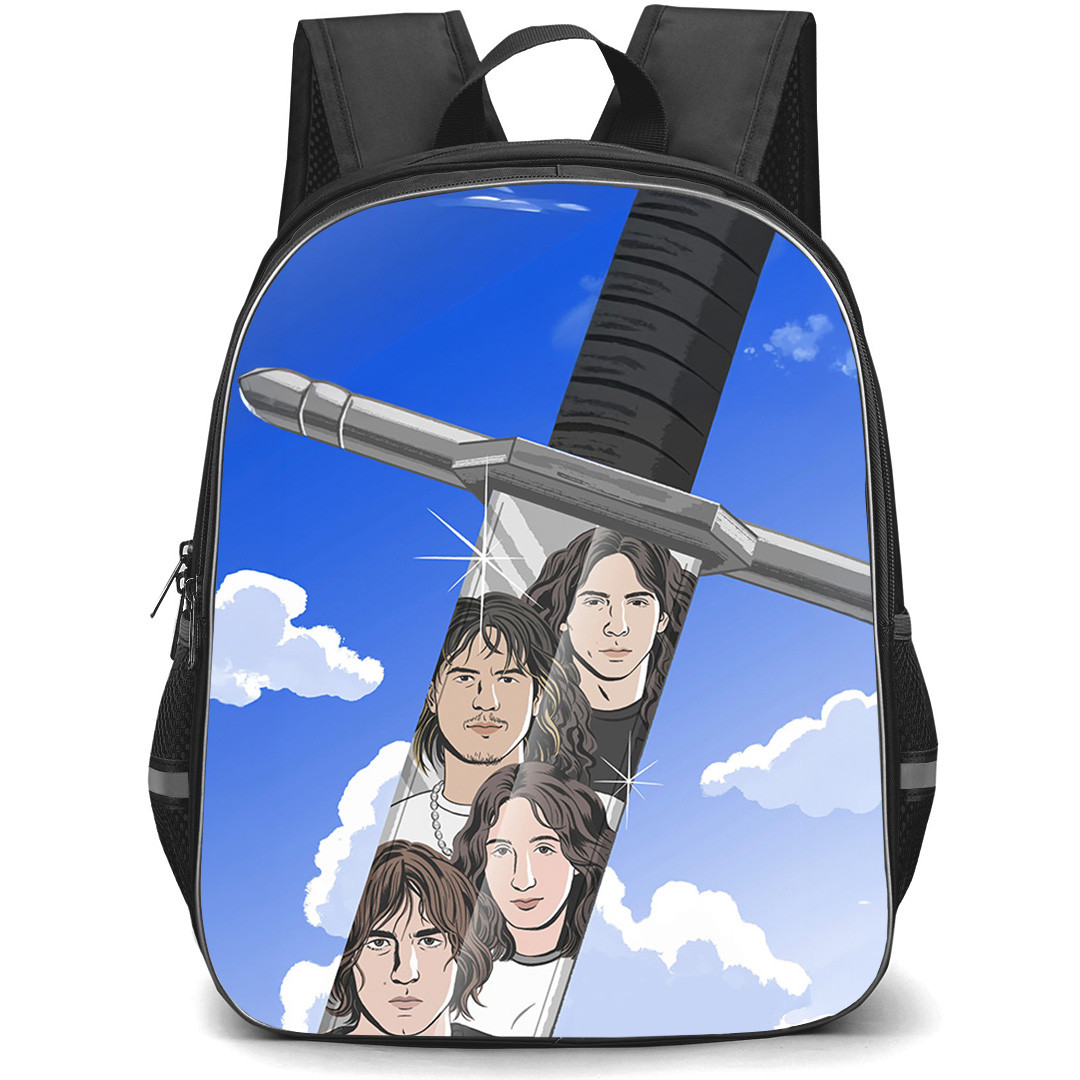 Geese Backpack School Bag StudentPack - Geese Rock Band Illustration Art On Sword Poster