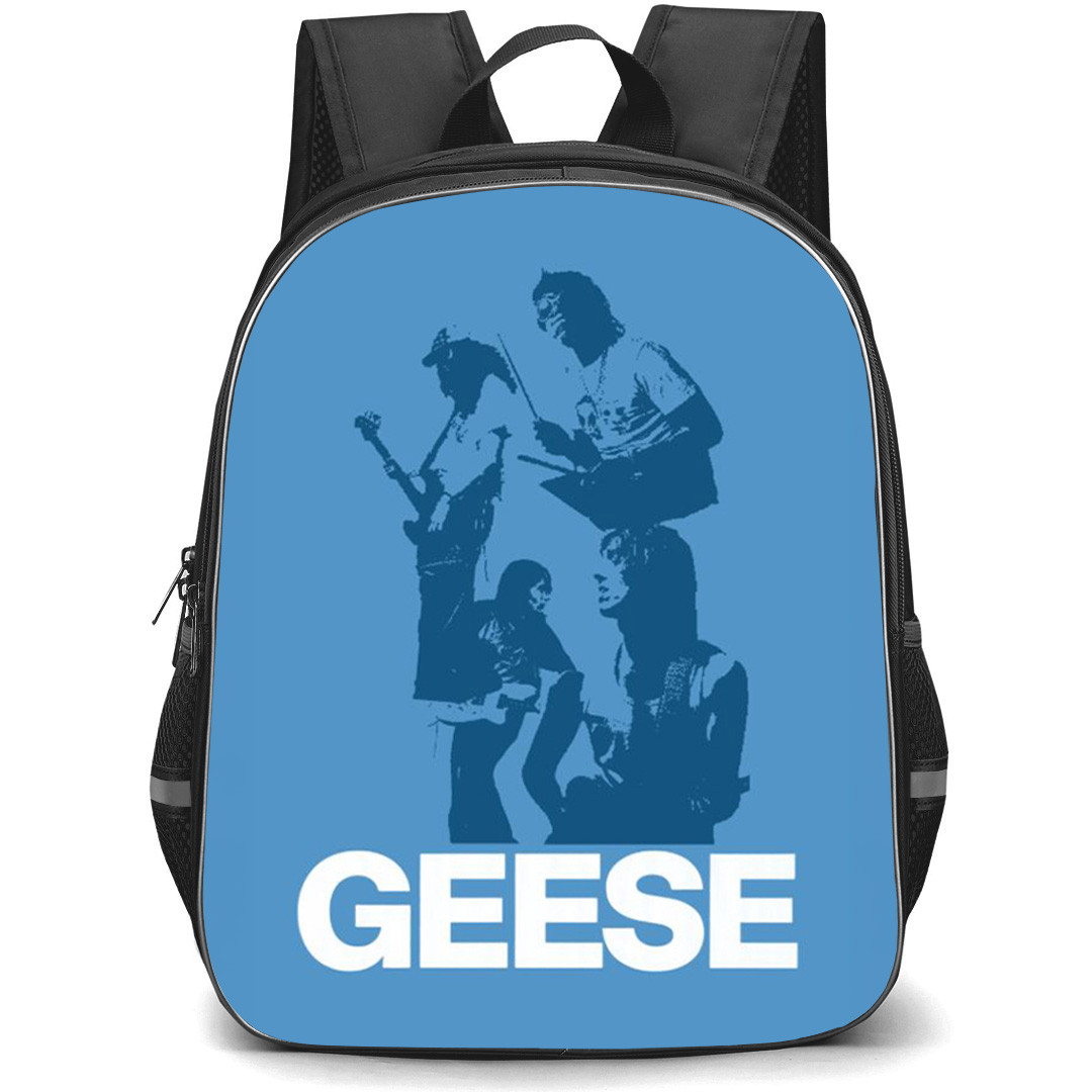 Geese Backpack School Bag StudentPack - Geese Silhouette Illustration Art On Sky Blue Background
