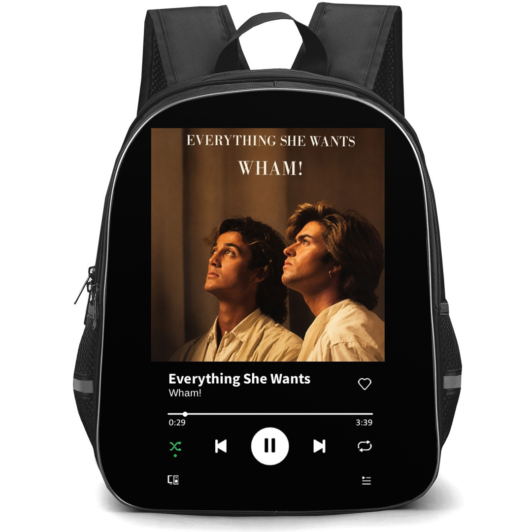 George Michael Backpack School Bag StudentPack - George Michael Everything She Wants Album Cover
