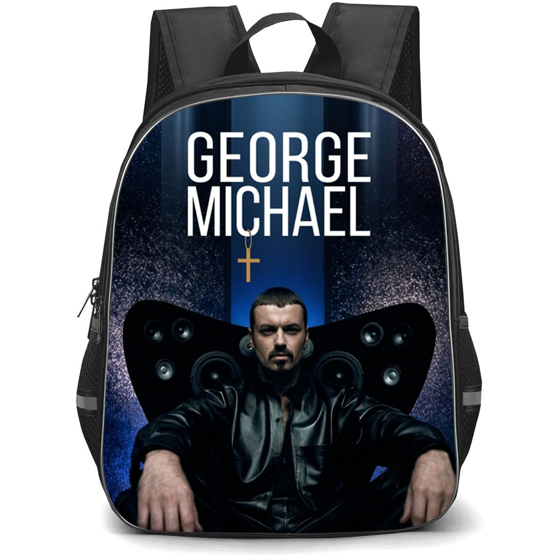 George Michael Backpack School Bag StudentPack - George Michael Sitting Stereo Background
