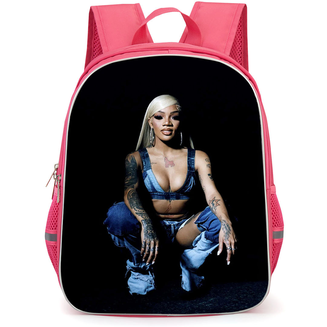 GloRilla Backpack StudentPack - GloRilla Sitting On Black Background Poster