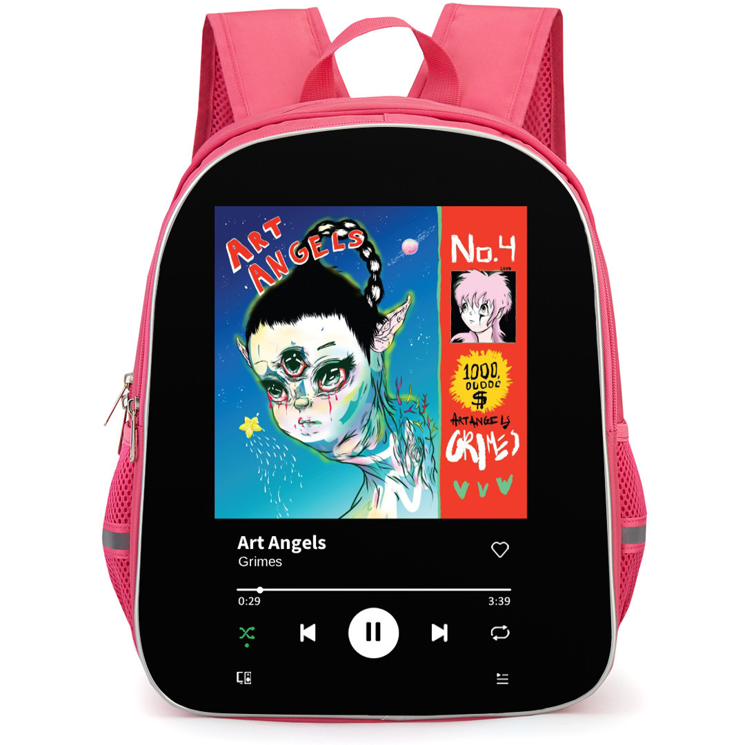 Grimes Backpack School Bag StudentPack - Grimes Art Angels Album Cover