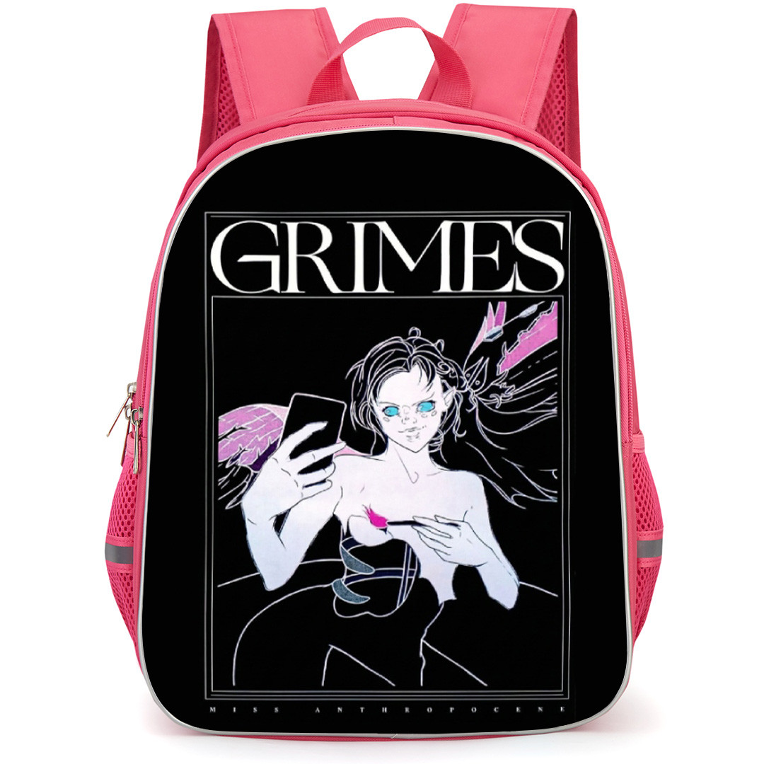 Grimes Backpack School Bag StudentPack - Grimes Miss Anthropocene Album Cover