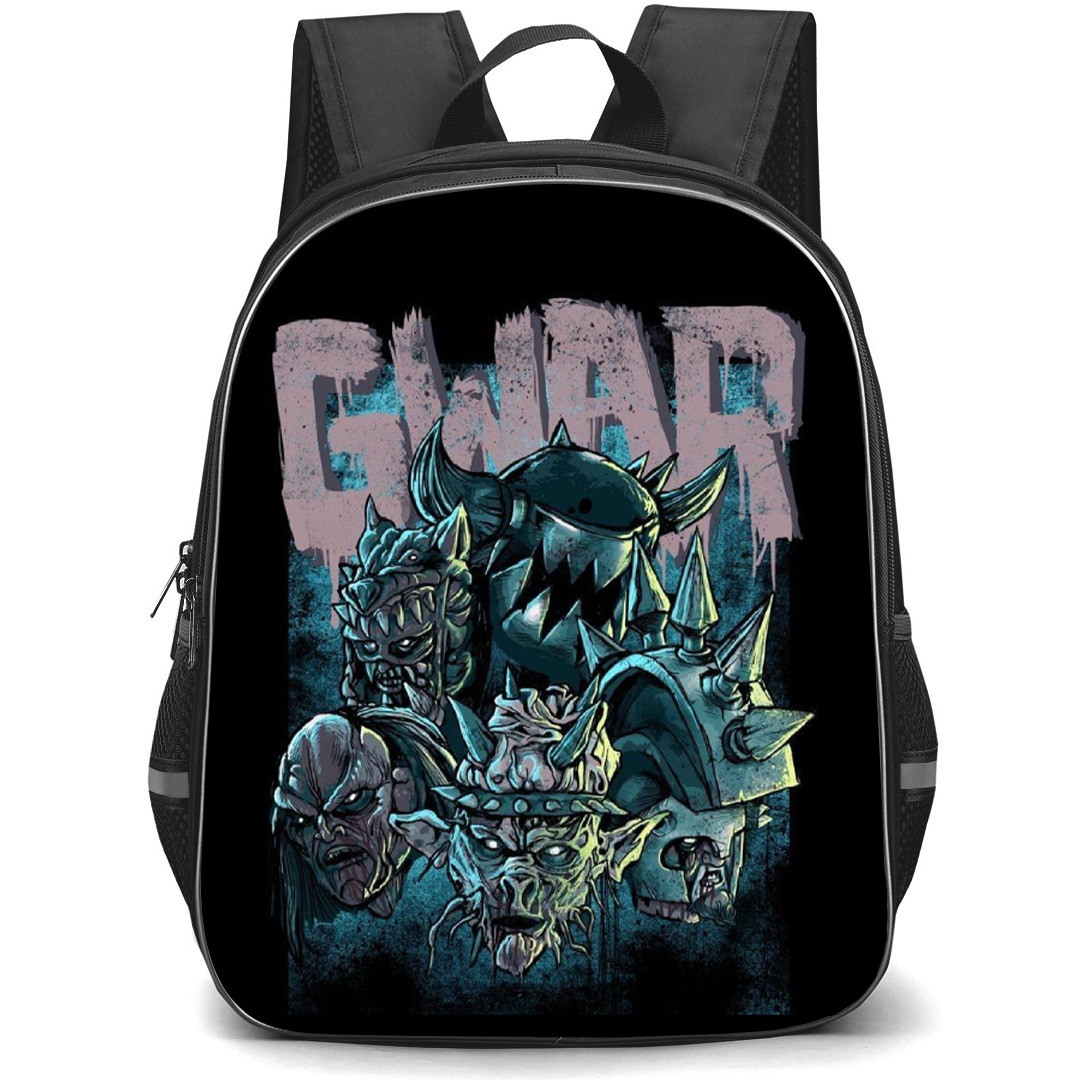 Gwar Backpack School Bag StudentPack - Band Blue Monster Cartoon Art